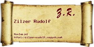 Zilzer Rudolf névjegykártya